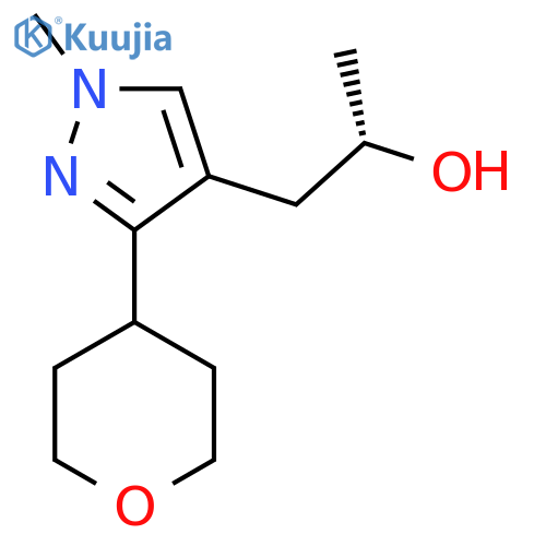 (2S)-1-1-methyl-3-(oxan-4-yl)-1H-pyrazol-4-ylpropan-2-ol structure