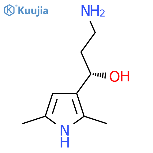 (1S)-3-amino-1-(2,5-dimethyl-1H-pyrrol-3-yl)propan-1-ol structure