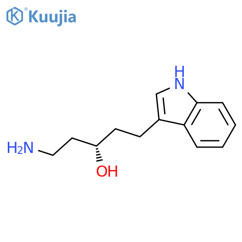 (3S)-1-amino-5-(1H-indol-3-yl)pentan-3-ol structure
