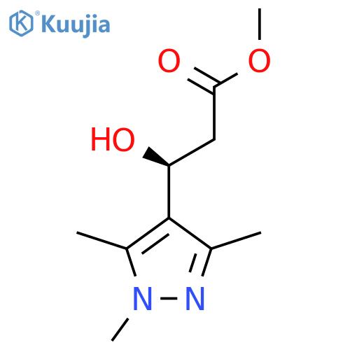 methyl (3S)-3-hydroxy-3-(trimethyl-1H-pyrazol-4-yl)propanoate structure