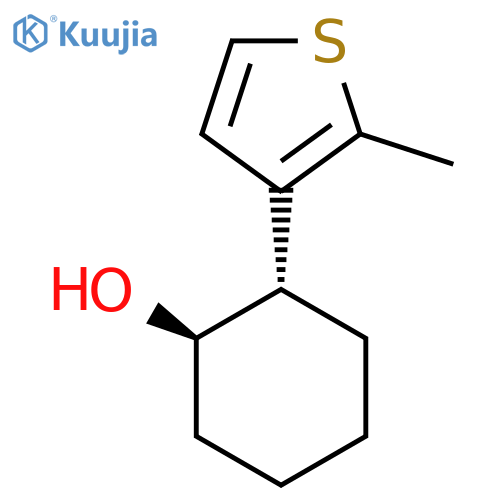 rac-(1R,2S)-2-(2-methylthiophen-3-yl)cyclohexan-1-ol structure
