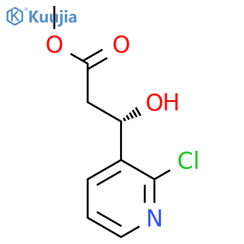 methyl (3S)-3-(2-chloropyridin-3-yl)-3-hydroxypropanoate structure