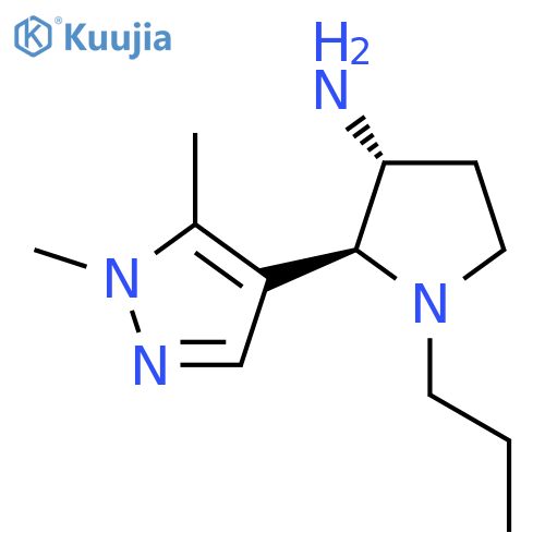 2-(1,5-dimethyl-1H-pyrazol-4-yl)-1-propylpyrrolidin-3-amine structure