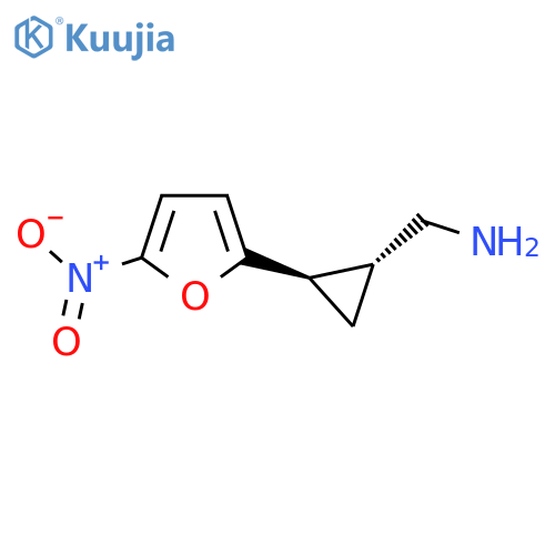 rac-(1R,2R)-2-(5-nitrofuran-2-yl)cyclopropylmethanamine structure