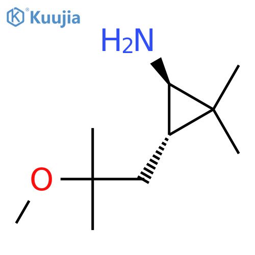 rac-(1R,3S)-3-(2-methoxy-2-methylpropyl)-2,2-dimethylcyclopropan-1-amine structure