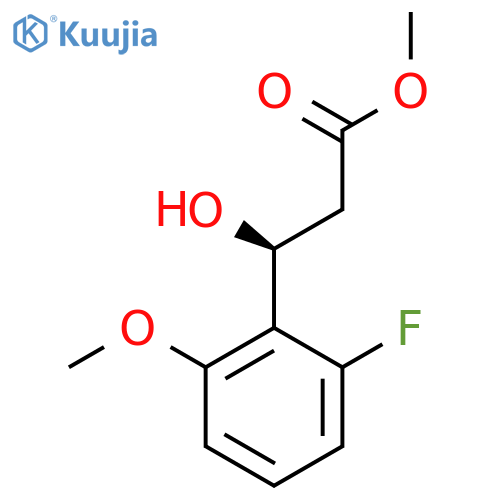 methyl (3S)-3-(2-fluoro-6-methoxyphenyl)-3-hydroxypropanoate structure