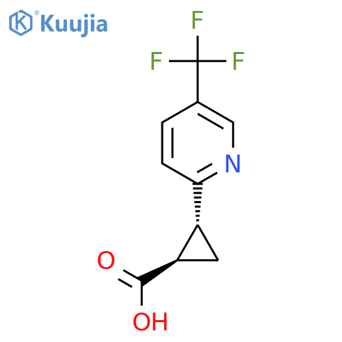 rac-(1R,2R)-2-5-(trifluoromethyl)pyridin-2-ylcyclopropane-1-carboxylic acid structure