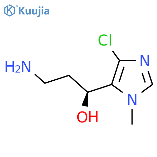 (1S)-3-amino-1-(4-chloro-1-methyl-1H-imidazol-5-yl)propan-1-ol structure