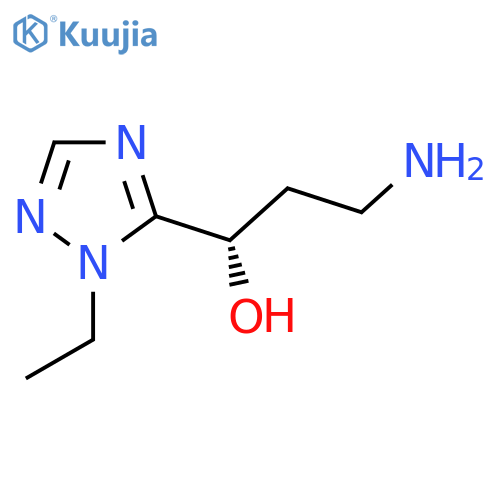 (1S)-3-amino-1-(1-ethyl-1H-1,2,4-triazol-5-yl)propan-1-ol structure