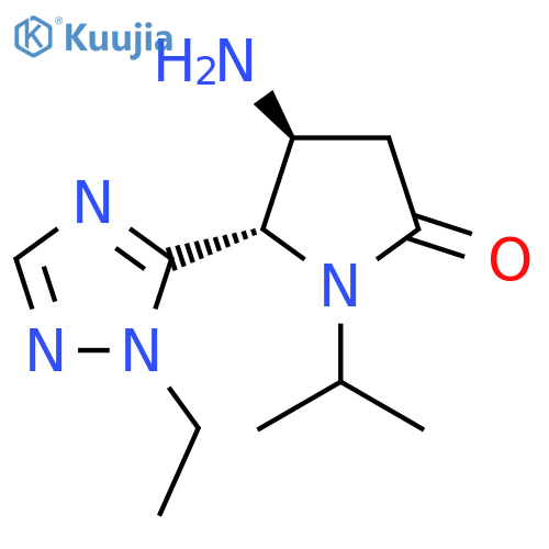 4-amino-5-(1-ethyl-1H-1,2,4-triazol-5-yl)-1-(propan-2-yl)pyrrolidin-2-one structure