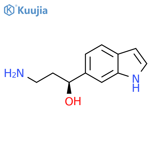 (1S)-3-amino-1-(1H-indol-6-yl)propan-1-ol structure