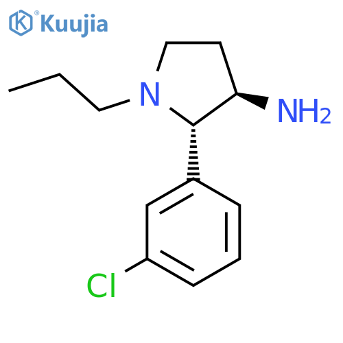 2-(3-chlorophenyl)-1-propylpyrrolidin-3-amine structure