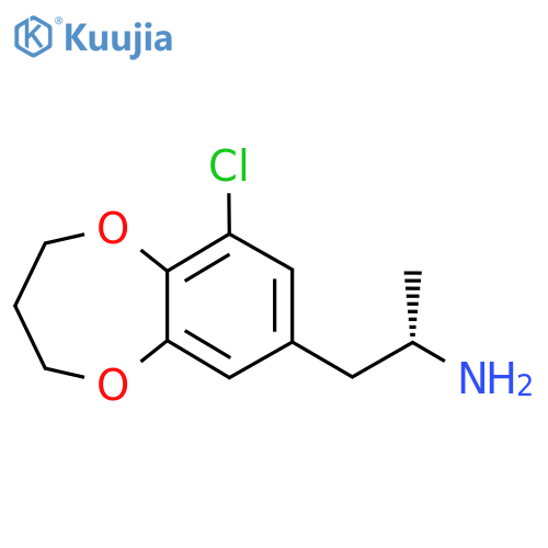 (2S)-1-(9-chloro-3,4-dihydro-2H-1,5-benzodioxepin-7-yl)propan-2-amine structure