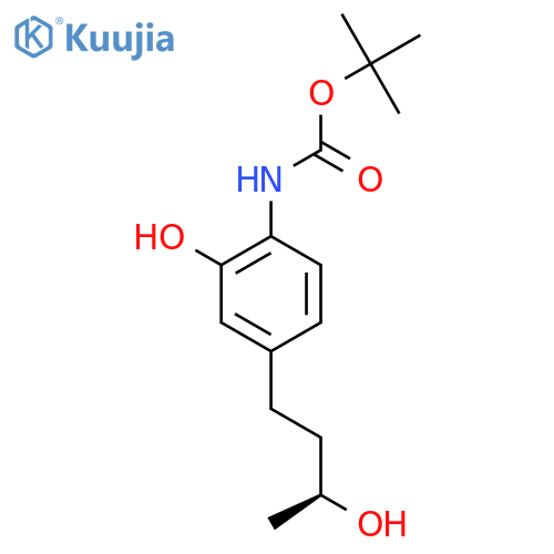 tert-butyl N-{2-hydroxy-4-(3S)-3-hydroxybutylphenyl}carbamate structure