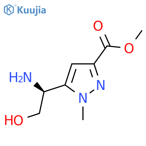 methyl 5-(1S)-1-amino-2-hydroxyethyl-1-methyl-1H-pyrazole-3-carboxylate structure