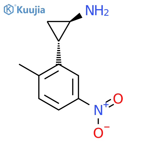 rac-(1R,2S)-2-(2-methyl-5-nitrophenyl)cyclopropan-1-amine structure