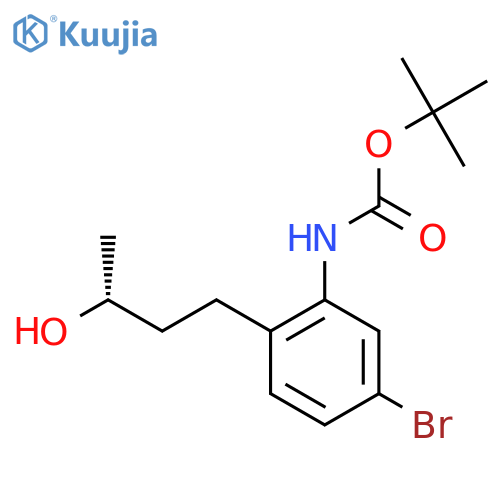 tert-butyl N-{5-bromo-2-(3R)-3-hydroxybutylphenyl}carbamate structure