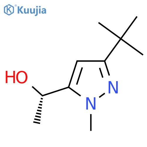 (1S)-1-(3-tert-butyl-1-methyl-1H-pyrazol-5-yl)ethan-1-ol structure