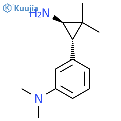 rac-3-(1R,3S)-3-amino-2,2-dimethylcyclopropyl-N,N-dimethylaniline structure