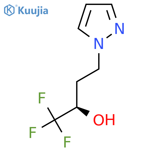 (2R)-1,1,1-trifluoro-4-(1H-pyrazol-1-yl)butan-2-ol structure