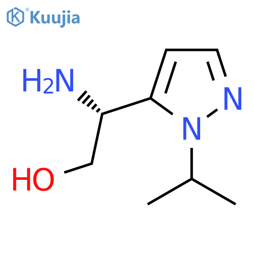 (2R)-2-amino-2-1-(propan-2-yl)-1H-pyrazol-5-ylethan-1-ol structure