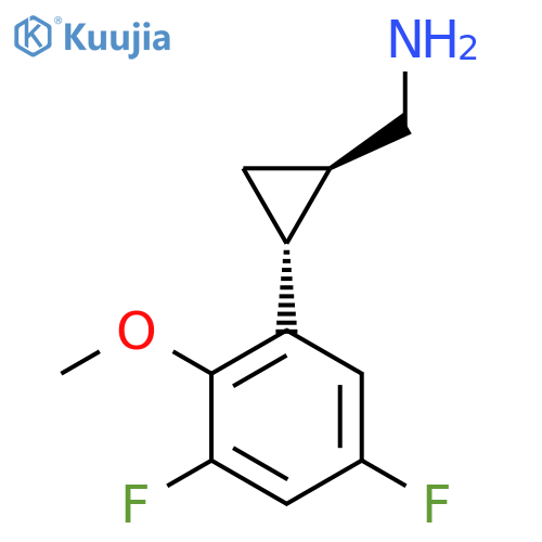 rac-(1R,2R)-2-(3,5-difluoro-2-methoxyphenyl)cyclopropylmethanamine structure