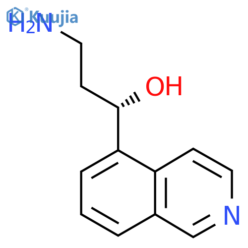 (1S)-3-amino-1-(isoquinolin-5-yl)propan-1-ol structure