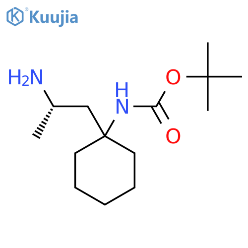tert-butyl N-{1-(2S)-2-aminopropylcyclohexyl}carbamate structure
