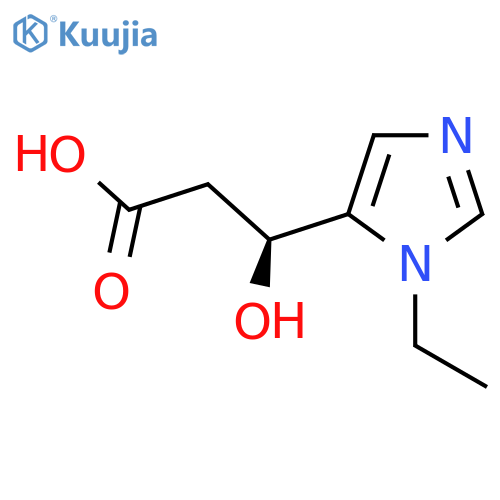 (3S)-3-(1-ethyl-1H-imidazol-5-yl)-3-hydroxypropanoic acid structure