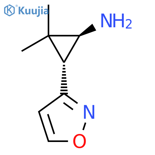 rac-(1R,3S)-2,2-dimethyl-3-(1,2-oxazol-3-yl)cyclopropan-1-amine structure