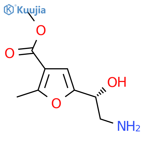 methyl 5-(1R)-2-amino-1-hydroxyethyl-2-methylfuran-3-carboxylate structure