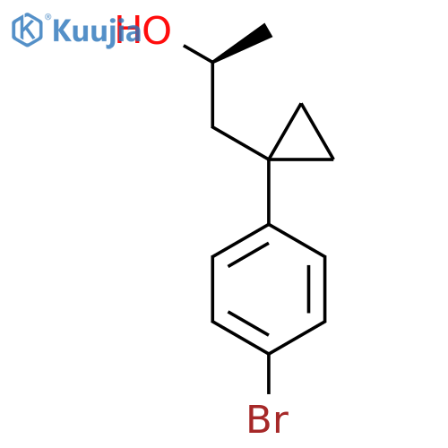 (2S)-1-1-(4-bromophenyl)cyclopropylpropan-2-ol structure