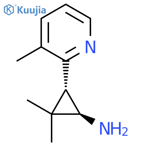 rac-(1R,3S)-2,2-dimethyl-3-(3-methylpyridin-2-yl)cyclopropan-1-amine structure