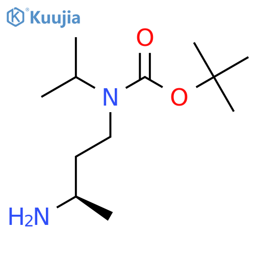 tert-butyl N-(3R)-3-aminobutyl-N-(propan-2-yl)carbamate structure