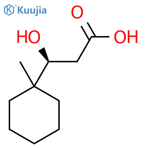 (3S)-3-hydroxy-3-(1-methylcyclohexyl)propanoic acid structure
