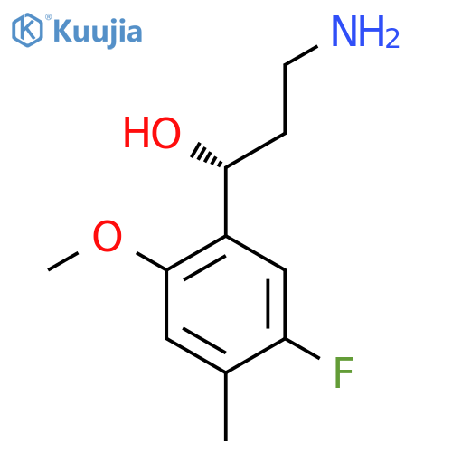 (1R)-3-amino-1-(5-fluoro-2-methoxy-4-methylphenyl)propan-1-ol structure
