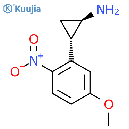 rac-(1R,2S)-2-(5-methoxy-2-nitrophenyl)cyclopropan-1-amine structure