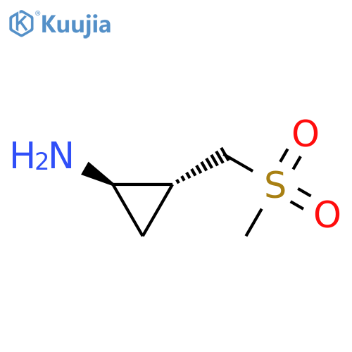 rac-(1R,2R)-2-(methanesulfonylmethyl)cyclopropan-1-amine structure