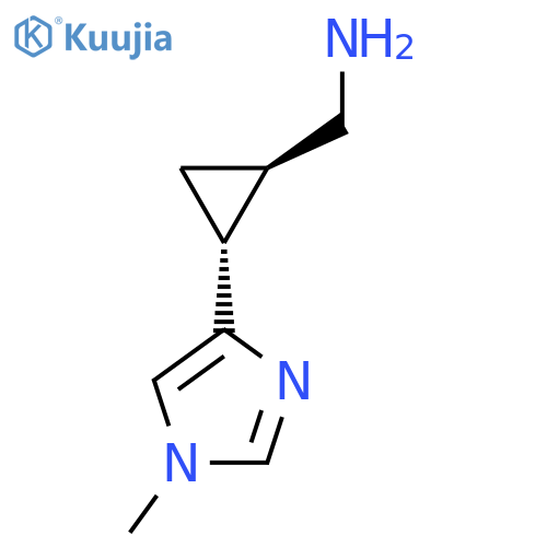 rac-(1R,2R)-2-(1-methyl-1H-imidazol-4-yl)cyclopropylmethanamine structure
