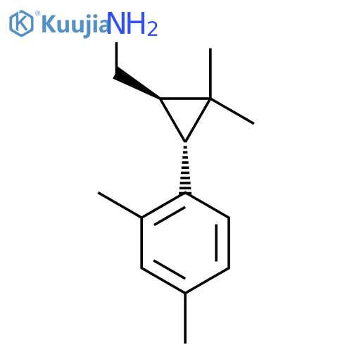rac-(1R,3R)-3-(2,4-dimethylphenyl)-2,2-dimethylcyclopropylmethanamine structure