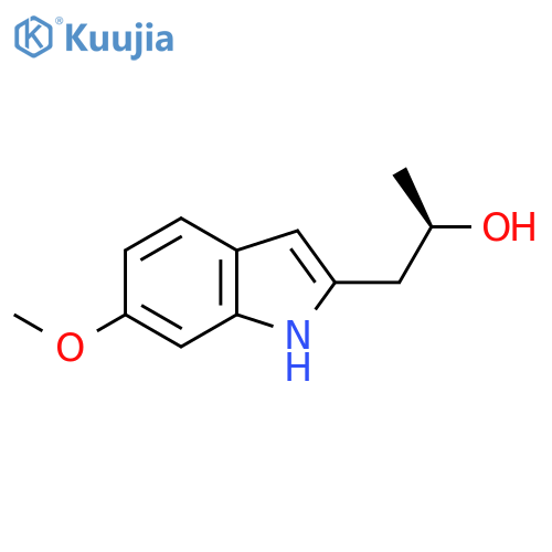(2R)-1-(6-methoxy-1H-indol-2-yl)propan-2-ol structure