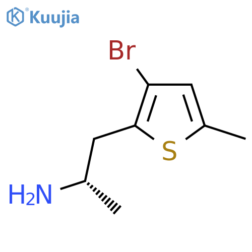 (2S)-1-(3-bromo-5-methylthiophen-2-yl)propan-2-amine structure