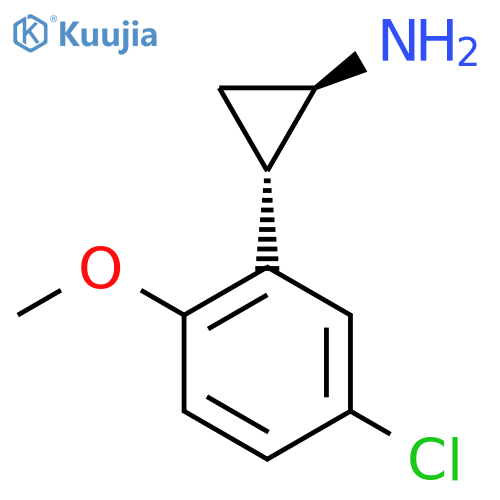 rac-(1R,2S)-2-(5-chloro-2-methoxyphenyl)cyclopropan-1-amine structure