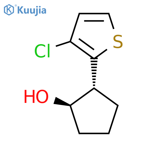 rac-(1R,2R)-2-(3-chlorothiophen-2-yl)cyclopentan-1-ol structure