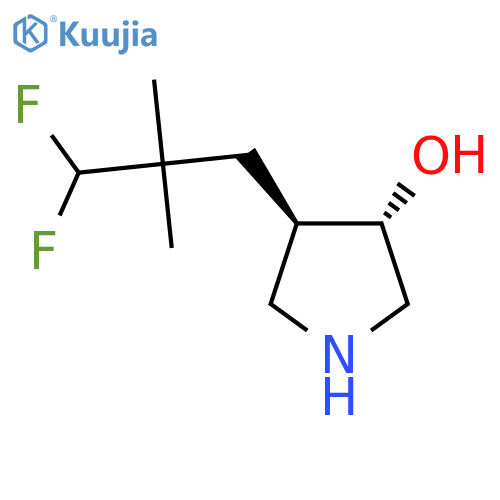 rac-(3R,4S)-4-(3,3-difluoro-2,2-dimethylpropyl)pyrrolidin-3-ol structure