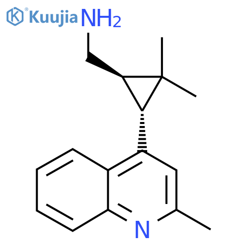 rac-(1R,3R)-2,2-dimethyl-3-(2-methylquinolin-4-yl)cyclopropylmethanamine structure
