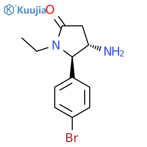 4-amino-5-(4-bromophenyl)-1-ethylpyrrolidin-2-one structure