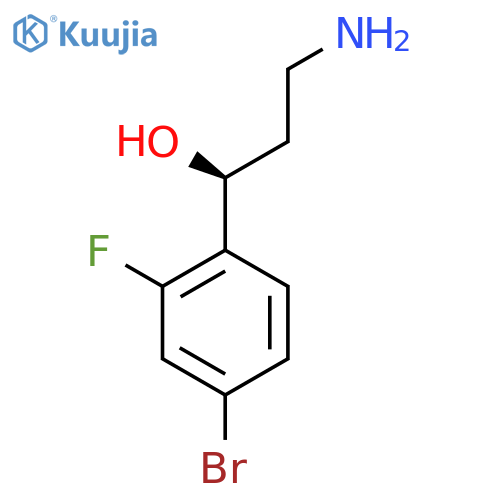 (1S)-3-amino-1-(4-bromo-2-fluorophenyl)propan-1-ol structure