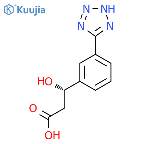 (3S)-3-hydroxy-3-3-(1H-1,2,3,4-tetrazol-5-yl)phenylpropanoic acid structure