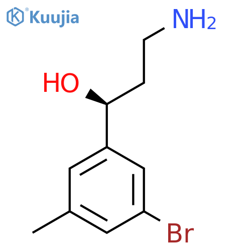 (1S)-3-amino-1-(3-bromo-5-methylphenyl)propan-1-ol structure